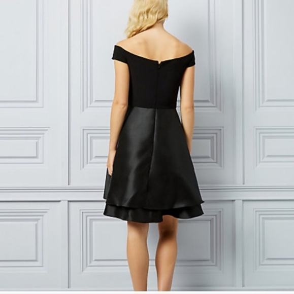 LE CHATEAU OFF THE SHOULDER DRESS NAVY COLOR Size Small - Picture 2 of 14
